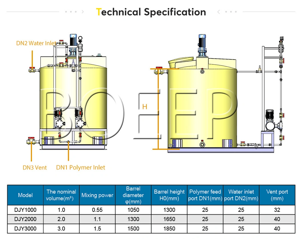 Manual Polymer Preparation Dosing System in Wastewater Treatment Process